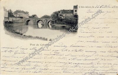 Carte postale ancienne Pont du Cabouillet — L'Isle-Adam (Val-d'Oise)