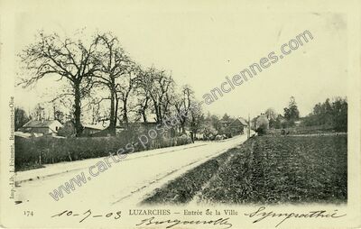 Carte postale ancienne Entrée de la Ville — Luzarches (Val-d'Oise)