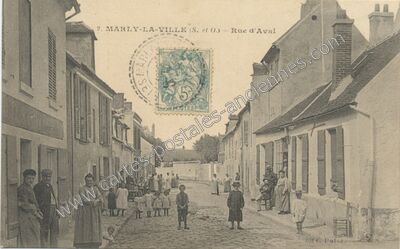 Carte postale ancienne Rue d'Aval — Marly-la-Ville (Val-d'Oise)