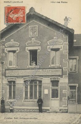 Carte postale ancienne Hôtel des Postes — Marly-la-Ville (Val-d'Oise)