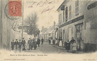 Carte postale ancienne Grande Rue — Marly-la-Ville (Val-d'Oise)