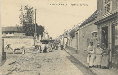 Carte postale ancienne Rentrée à la Ferme — Marly-la-Ville (Val-d'Oise)