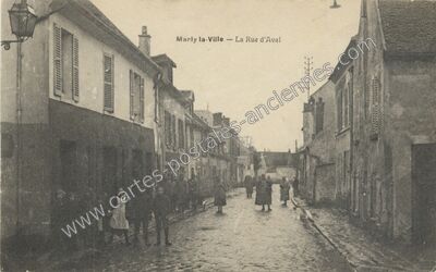 Carte postale ancienne La Rue d'Aval — Marly-la-Ville (Val-d'Oise)