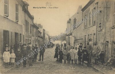 Carte postale ancienne Rue d'Aval — Marly-la-Ville (Val-d'Oise)