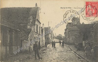 Carte postale ancienne Rue d'Aval — Marly-la-Ville (Val-d'Oise)