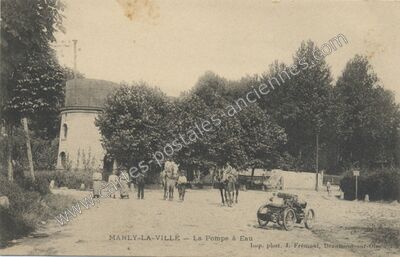 Carte postale ancienne La Pompe à Eau — Marly-la-Ville (Val-d'Oise)