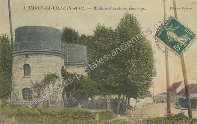 Carte postale ancienne Machine élévatoire des eaux — Marly-la-Ville (Val-d'Oise)