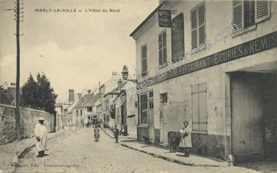 Carte postale ancienne L'Hôtel du Nord — Marly-la-Ville (Val-d'Oise)