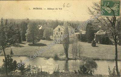 Carte postale ancienne Abbaye du Val — Mériel (Val-d'Oise)