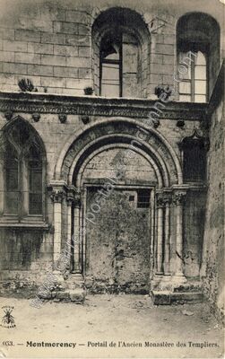 Carte postale ancienne Portail de l'Ancien Monastère des Templiers — Montmorency (Val-d'Oise)
