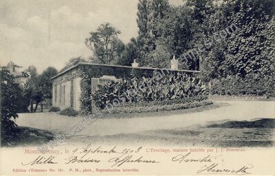Carte postale ancienne L'Ermitage, maison habitée par J. J. Rousseau — Montmorency (Val-d'Oise)