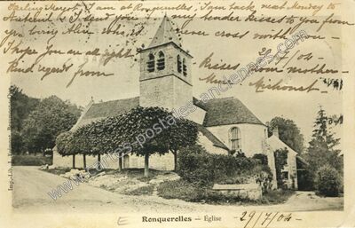 Carte postale ancienne Église — Ronquerolles (Val-d'Oise)