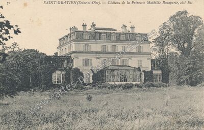 Carte postale ancienne Château de la Princesse Mathilde Bonaparte, côté Est — Saint-Gratien (Val-d'Oise)