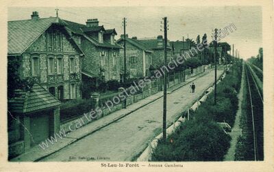 Carte postale ancienne Avenue Gambetta — Saint-Leu-la-Forêt (Val-d'Oise)