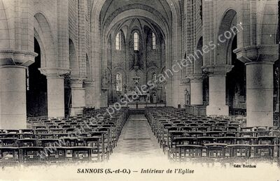 Carte postale ancienne Intérieur de l'Eglise — Sannois (Val-d'Oise)