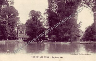 Carte postale ancienne Bords du Lac — Enghien-les-Bains (Val-d'Oise)