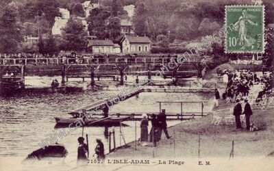 Carte postale ancienne La Plage — L'Isle-Adam (Val-d'Oise)