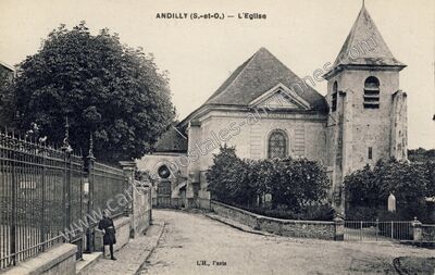 Carte postale ancienne L'Eglise — Andilly (Val-d'Oise)