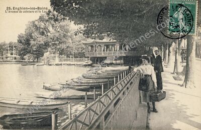 Carte postale ancienne L'Avenue de ceinture et le Lac — Enghien-les-Bains (Val-d'Oise)