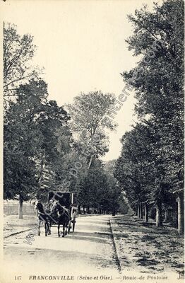Carte postale ancienne Route de Pontoise — Franconville (Val-d'Oise)
