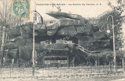 Carte postale ancienne La Grotte du Casino — Enghien-les-Bains (Val-d'Oise)