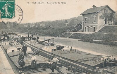 Carte postale ancienne Les bords de l'Oise — L'Isle-Adam (Val-d'Oise)