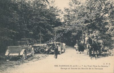 Carte postale ancienne Au Vrai Père La Galette — Sannois (Val-d'Oise)