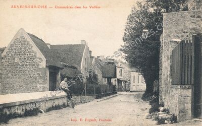 Carte postale ancienne Chaumières dans les Vallées — Auvers-sur-Oise (Val-d'Oise)
