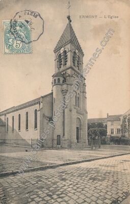 Carte postale ancienne L'Eglise — Ermont (Val-d'Oise)