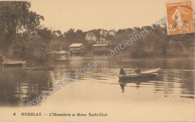 Carte postale ancienne L'Hostellerie et Motor Yacht-Club — Herblay (Val-d'Oise)