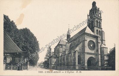 Carte postale ancienne L'Eglise — L'Isle-Adam (Val-d'Oise)