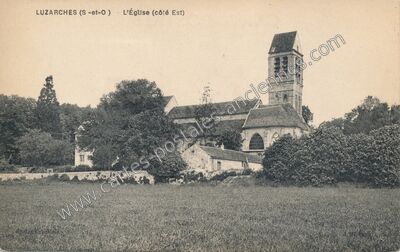 Carte postale ancienne L'Église (côté Est) — Luzarches (Val-d'Oise)