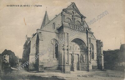 Carte postale ancienne L'Eglise — Saint-Gervais (Val-d'Oise)