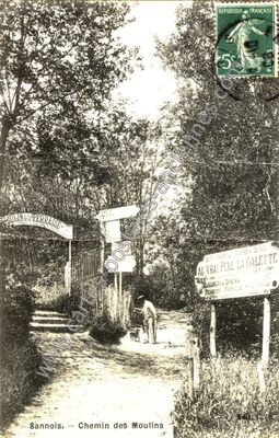 Carte postale ancienne Au Vrai Père la Galette — Sannois (Val-d'Oise)