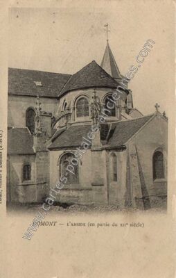 Carte postale ancienne L'Abside (en partie du XIIe siècle) — Domont (Val-d'Oise)