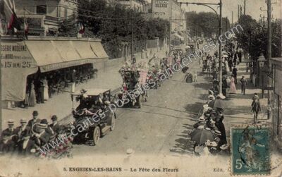 Carte postale ancienne La Fête des Fleurs — Enghien-les-Bains (Val-d'Oise)