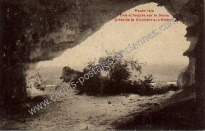 Carte postale ancienne Une échappée sur la Seine prise de la Chambre aux Niches — Haute-Isle (Val-d'Oise)