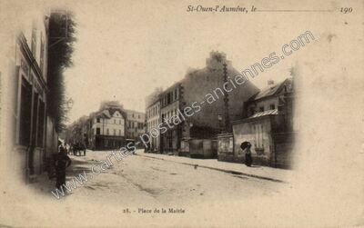 Carte postale ancienne Place de la Mairie — Saint-Ouen-l'Aumône (Val-d'Oise)