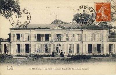 Carte postale ancienne Le Parc - Maison de retraite du docteur Raspail — Arcueil (Val-de-Marne)