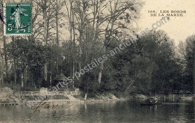 Carte postale ancienne Bords de la Marne — Champigny-sur-Marne (Val-de-Marne)