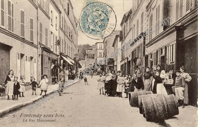 Carte postale ancienne La Rue Mauconseil — Fontenay-sous-Bois (Val-de-Marne)
