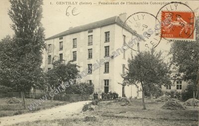 Carte postale ancienne Pensionnat de l'Immaculée Conception — Gentilly (Val-de-Marne)