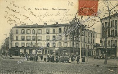 Carte postale ancienne Place Nationale — Ivry-sur-Seine (Val-de-Marne)