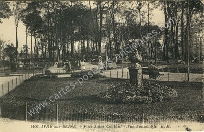Carte postale ancienne Parc Jules Coutant - Vue d'ensemble — Ivry-sur-Seine (Val-de-Marne)
