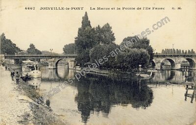 Carte postale ancienne La Marne et la Pointe de l'Ile Fanac — Joinville-le-Pont (Val-de-Marne)