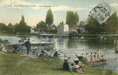 Carte postale ancienne La Baignade — Joinville-le-Pont (Val-de-Marne)
