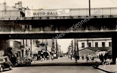 Carte postale ancienne Moto-Ball du foot-ball à 80k à l'heure !! — Orly (Val-de-Marne)