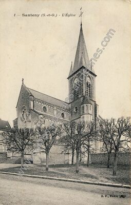 Carte postale ancienne L'Église — Santeny (Val-de-Marne)