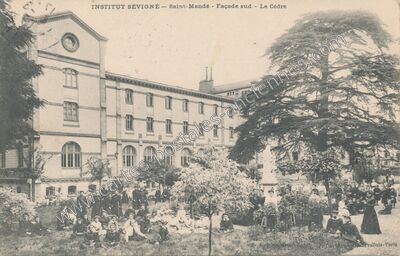 Carte postale ancienne Institut Sévigné - Façade sud - Le Cèdre — Saint-Mandé (Val-de-Marne)