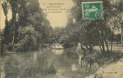 Carte postale ancienne Petit bras de la Marne à la Passerelle — Saint-Maur-des-Fossés (Val-de-Marne)